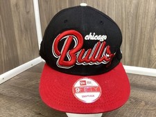 Chicago Bulls New Era 9Fifty Hardwood Classics Snapback Hat Cap Black Red White