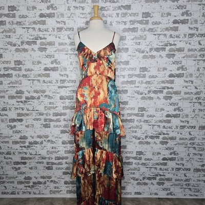 fashion nova colorful maxi dress Vestido Maxi Work Of Art Long Sleeve - Multicolor