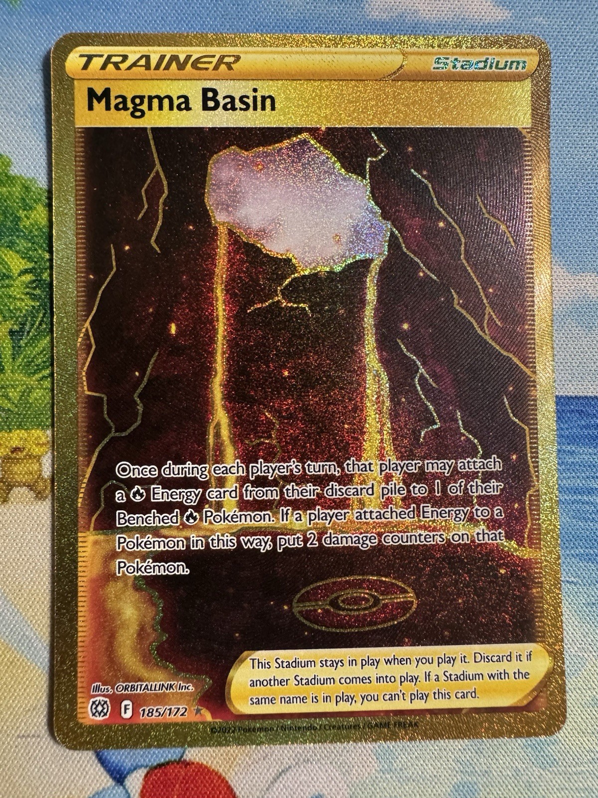Magma Basin 185/172 Secret Rare Brilliant Stars Pokemon Holo Near Mint NM