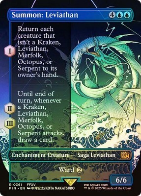 MTG FOIL Summon: Leviathan Borderless - FINAL FANTASY #361