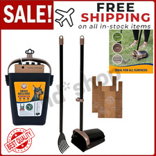 Dog Pooper Scooper For Large And Small Dogs Arm  Hammer Swivel Bin  Rake NEW