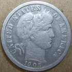 1905 Barber Dime - 90% Silver