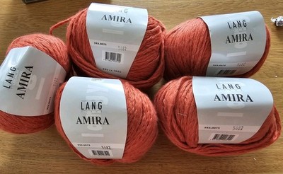 Lang Yarns Amira 250 Gramm weiches Baumwollgarn 5 Knäuel
