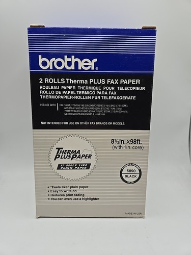 NOS Brother Therma Plus Fax Paper OEM 4 Rolls 6890 8-1/2" x 98FT 6890 - 第 6/8 張圖片