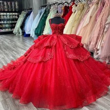 Valintimu Charming Spaghetti Straps Quinceanera Dress PromGown for Girl Sequined
