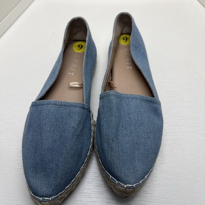 ESPRIT LADIES SIZE 9M BLUE POINTY TOE FLAT SHOES