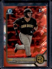 2022 Bowman Sapphire Brandon Valenzuela Chrome Orange 1st Prospect #/50 Padres