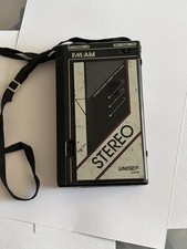 UNISEF Model Radio & Stereo Cassette Tape Player in Black - vintage spares repai