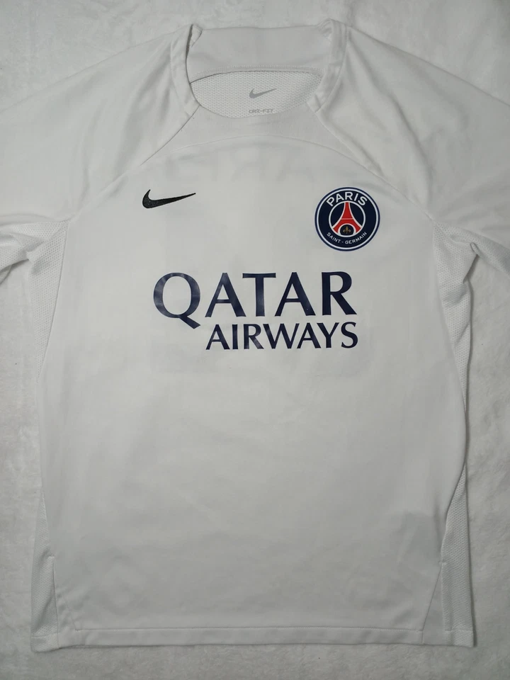 Nike Paris Saint-Germain PSG Soccer Jersey Qatar Airways White Youth XL - Image 3 of 4