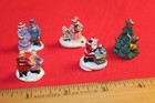 Christmas Village Lot of 10 Figures - 12 People, Santa, Tree, Dog & Snowman — photo 3
