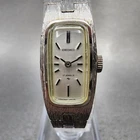 Seiko Tank Watch Women 14mm White Dial White Gold Plated Manual Wind Runs VTG