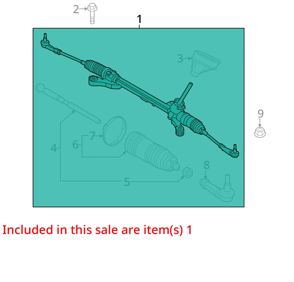 Ford Fiesta 2013 barra de cambios de dirección y piñón OEM 40 k millas - LKQ406711025 Foto 3 de 4