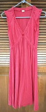 J.Crew Red Sleeveless Dress Ruffle Trim Empire Waist Casual Summer M
