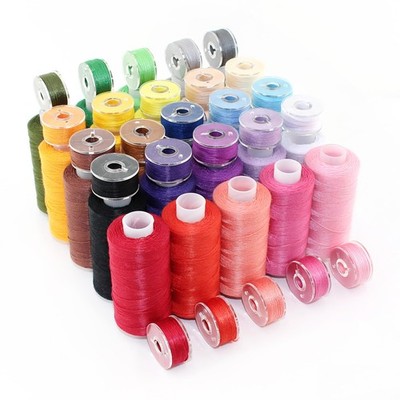 50pcs 25 Colors Bobbins Sewing Threads Kit, 400 Yards Polyester Thread Spools...