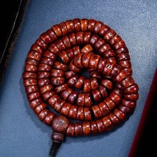 13mm Tibetan Bodhi Feng Eye 108 Bead Mala Prayer Necklace Buddhist Meditation