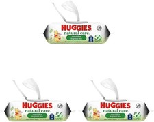 Huggies Natural Care Sensitive Baby Wipes Unscented 56 Wipes 3PK.