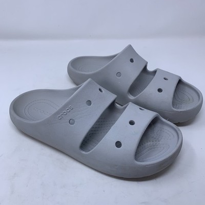 Crocs Unisex Size M5 W7 Gray Classic Open Toe Double Strap Slip-On Sandals