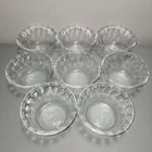 Pyrex #463A Custard Dessert Bowls Small 6 oz w/ Scallop Edge Set Of 8
