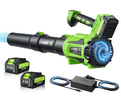 #ad Leaf Blower Cordless 650CFM 2x5.0Ah Batteries Brushless $187.97