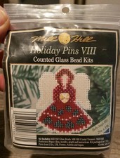 Mill Hill Glass BEADS Cross Stitch Kit Christmas Holly Angel HA83 New