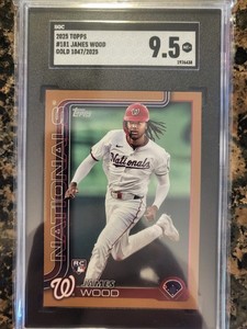 その他 James Wood 2025 Topps Autographs Gold 2025 Topps Series 1 - James Wood #181 Gold /2025 (RC) for