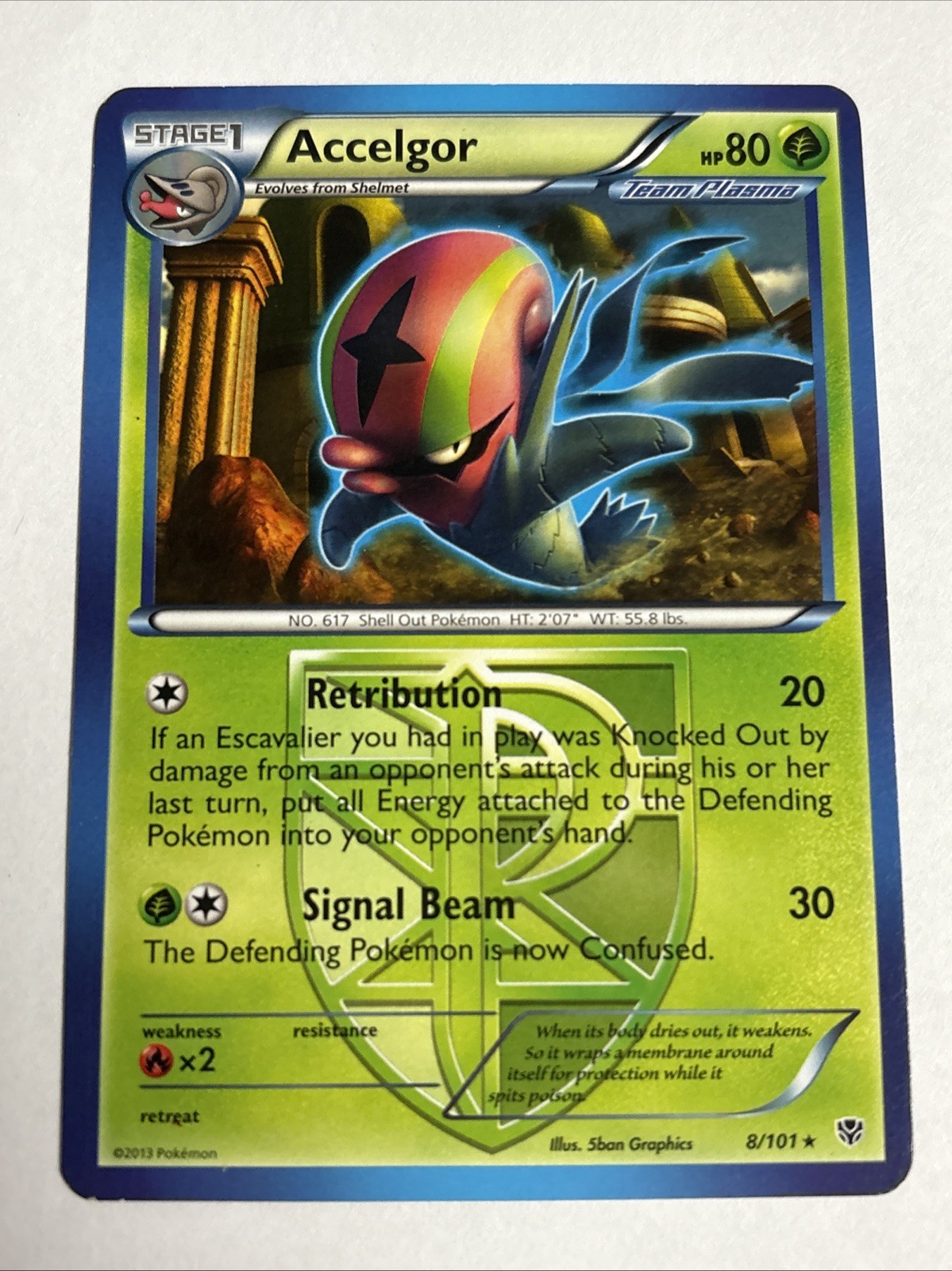 Accelgor 8/101 Plasma Blast Rare Pokemon Card