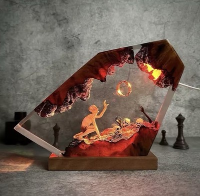 Herr Der Ringe Gollum Ring lampe Fantasy Welt Nachtlicht Epoxidharz