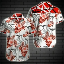 NEW!! Van Halen Rock Band Unisex Hawaiian Shirt Full Size S-5XL