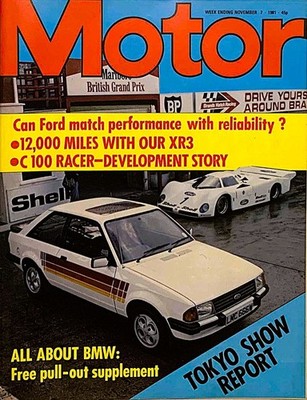 MOTOR MAGAZINE 07-NOV-81 - DeLorean DMC-12, Ford Escort XR3, Talbot Horizon 1.5