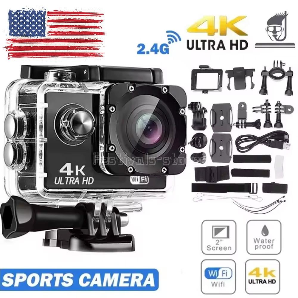 4K Action Camera Sport Video Underwater Waterproof Camera Wifi Remote For Go Pro-image