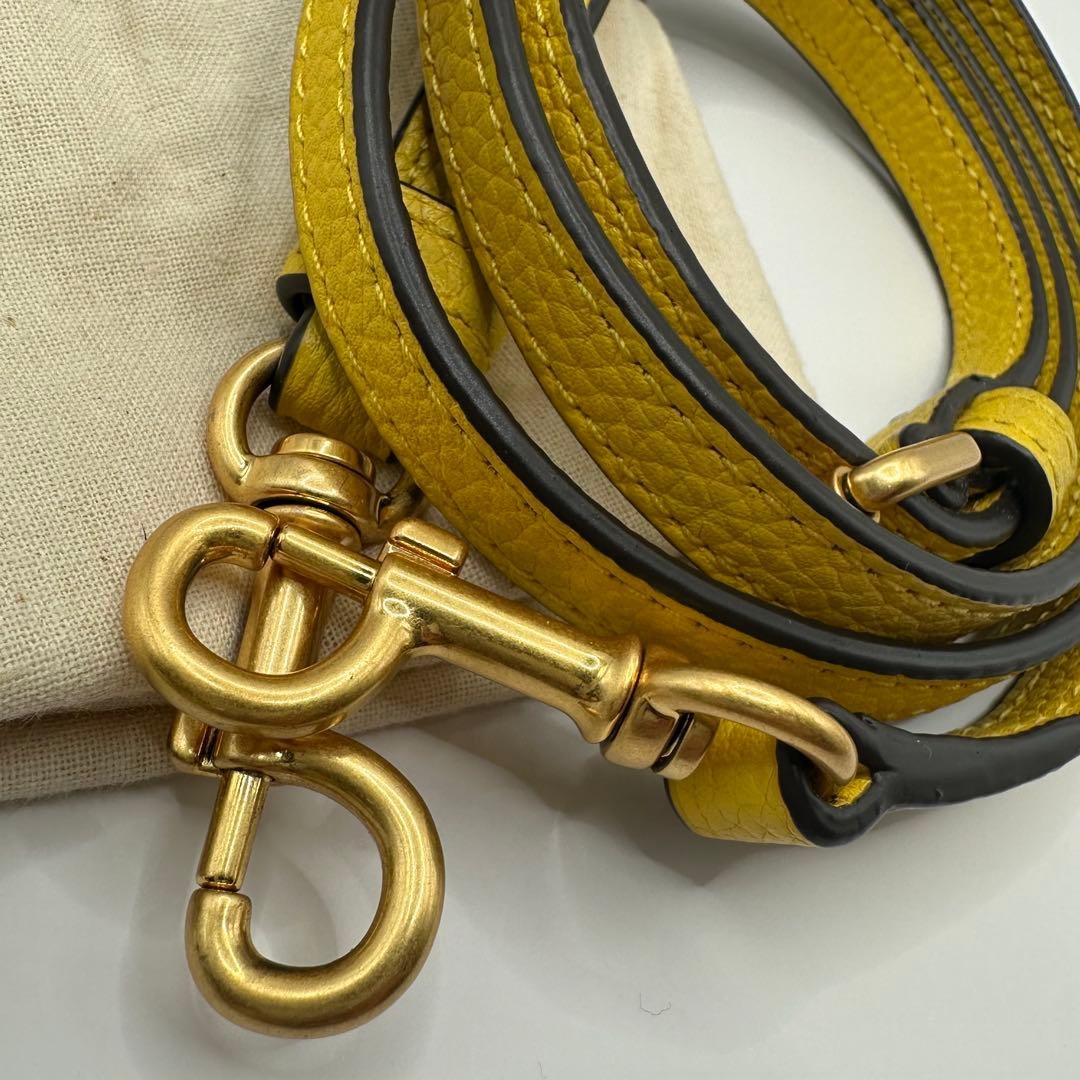 Tory Burch Perry Bombe Camera Bag Shoulder Bag Leather Yellow Women's From Japan thumbnail 10