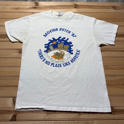 Vintage 1997 Hofstra University Moving Dutch TEO Fraternity T-Shirt USA Made XL