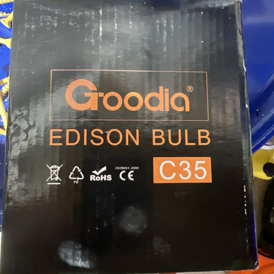 Goodia Dimmable E12 Candle Light Bulbs C35 2700K, 110V Chandelier Bulbs, 6 Pack