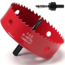 4-1/2 Inch Hole Saw for Wood, 114Mm HSS Bi-Metal Hole Saw for Recessed Lighting,