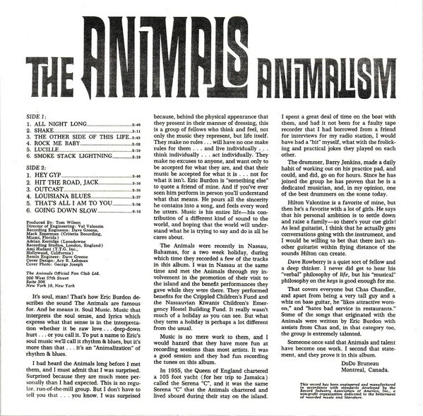 CD - Animals, The / Animalism (1966 US Mono Album) & 11 Bonus Tracks (1243) - Bild 2 von 2