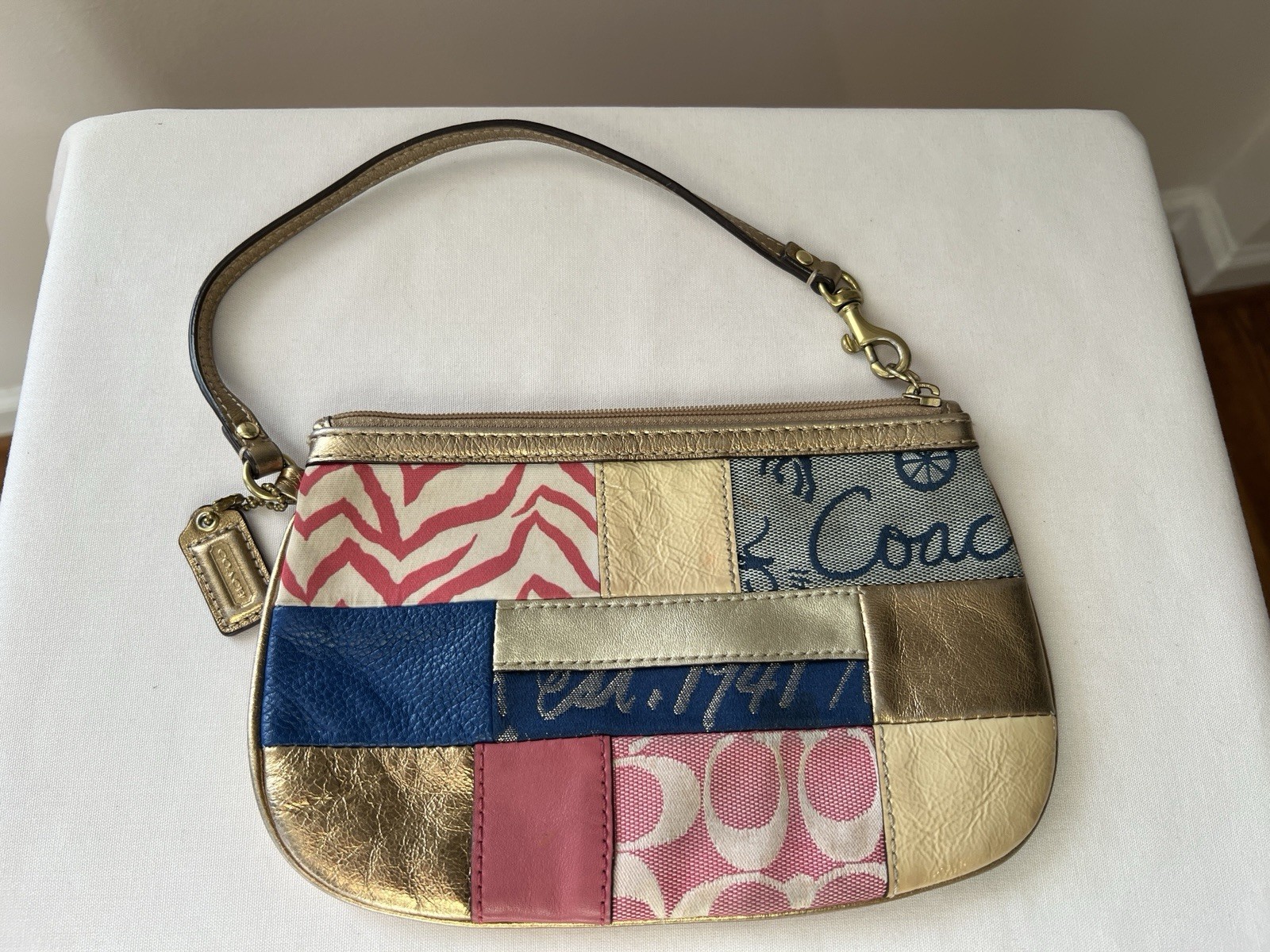 COACH F45653 Multicolor Large Patchwork Wristlet … - image 4