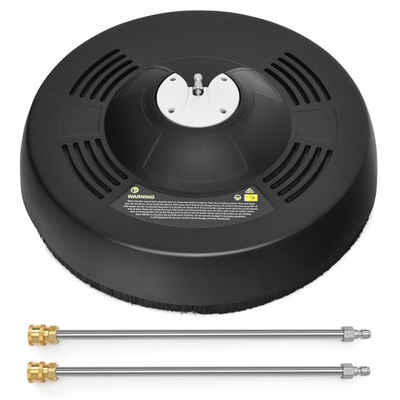 #ad Costway 16quot; Pressure Washer Surface Cleaner Attachment w 2 Extension Wand $32.99