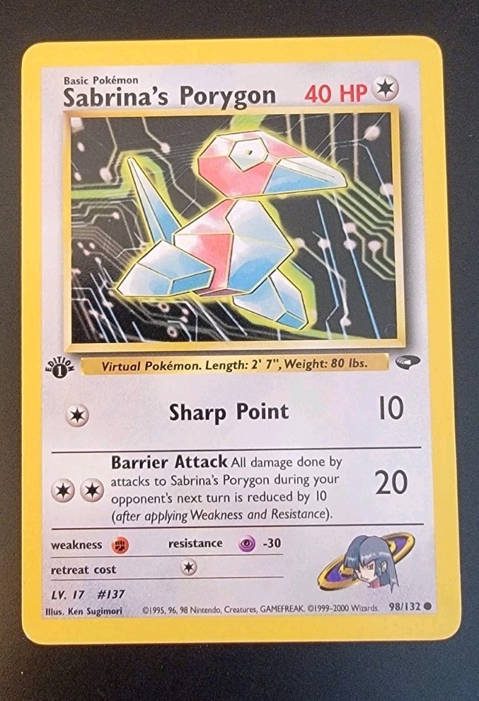 1st Edition Sabrina’s Porygon 98/132 - Gym Challenge - Near Mint