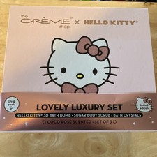 The Creme Shop X Hello Kitty Lovely Luxury Set Coco Rose LE Bath Set.