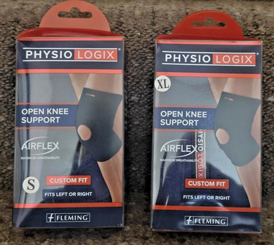 Physio Logix Open Knee Support Compression Sleeve Small XL Neu