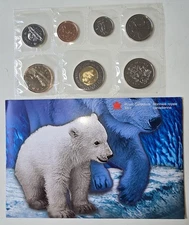 2000 Canada Uncirculated 7-Coin Mint Set Canadian Coins Polar Bear RCM Packaging