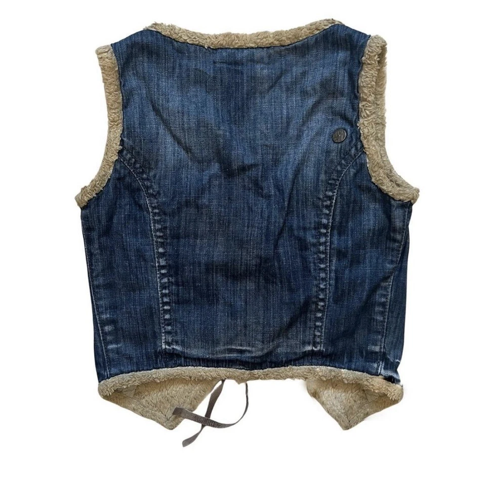 Chaleco de mezclilla para mujer Miss Sixty Y2K M - logotipo y botones de metal de marca Foto 2 de 4