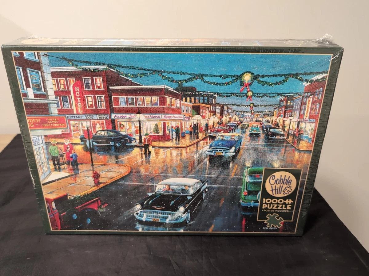 Puzzle 1000 Piezas Cobble Hill Vintage Main Street | Puzzle Made USA Poster Incluido 68x49cm