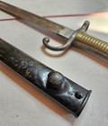 Vintage Original ARGENTINE M1891 Mauser rifle bayonet with scabbard brass handle — photo 4