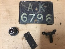 Veteran Vintage Triumph Model TT Type H 550 500 Rear Number Plate & Light AK6796
