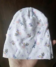 Y2K Looney Tunes Baby Beanie 100% Cotton White Purple Pink Bugs Lola Cartoon