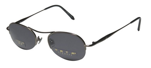 NEW KATA NOA SUNGLASSES 47-19-140 GRAY HALF-RIM BLU METAL OVAL UNISEX