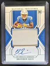 2024 National Treasures Brenden Rice # Green Rookie Patch Auto RC #18/82