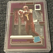 Jahan Dotson 2022 Clearly Donruss #60 Purple Rated Rookie 002/175 Commanders