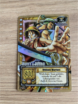 One Piece Ruffy & Zorro Karte Karten TCG Ultimate Warriors BP-T02 Holo Luffy